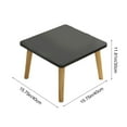 thumbnail image 3 of mtvxesu Wooden Square Side Table For Living Room Balcony Or Bedroom Small Coffee Tea Table Multi-Purpose Low Floor Standing Table 1-Pack, 3 of 6