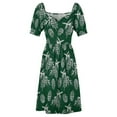 thumbnail image 6 of Grey Pine Cones Dress Plant Print Modern Dresses Summer Aesthetic Casual Dress Design Vestido, 6 of 7