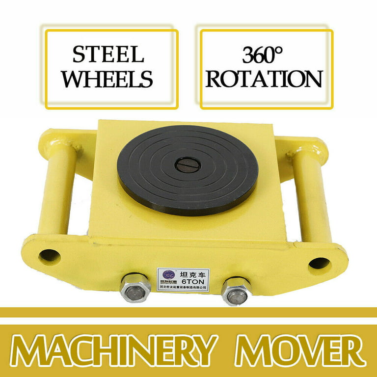 VEVOR 4pcs Machinery Mover, 6T Machinery Skate Dolly, 13200lbs Machinery  Moving Skate, Machinery Mover Skate w/ 360° Rotation Cap and 4 Rollers,  Heavy Duty Indu…