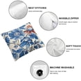 thumbnail image 6 of Acheng Chinoiserie Pillow Cover  Vintage Blue Flower Throw Pillow Covers Spring Summer Floral Outdoor Pillow Cases Cushion Covers for Couch Sofa Bedroom Chinoiserie Decor Set of 2 18x18in, 6 of 7