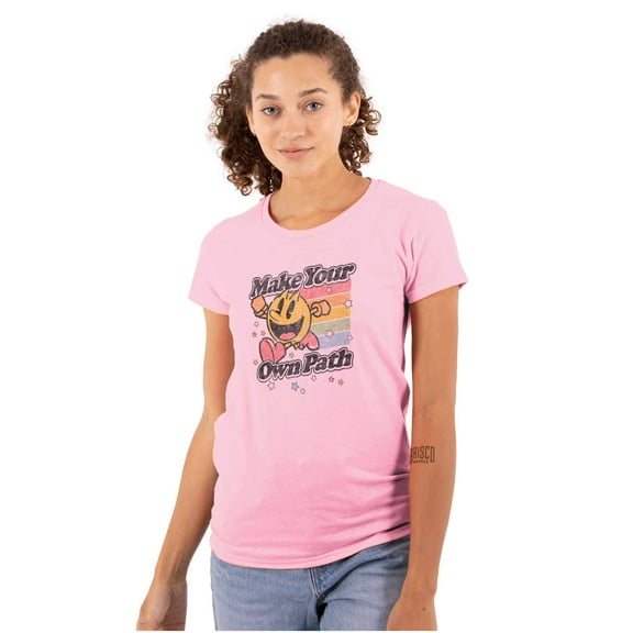 PACMAN Vintage Make Your Own Path Women's T Shirt Ladies Tee Brisco Brands S