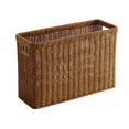 thumbnail image 1 of Soporte para revistas tejido, soporte para periódicos, estante rústico para revistas, cesta para libros de granja para armarios de dormitorio, sala de Marron oscuro, 1 of 9