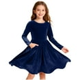 thumbnail image 5 of Favoffer Girls' Princess Dress Long Sleeve, Ruffled Mesh Toddler Fall-Winter Sequin Accents Crewneck, for Parties Daily Wear 3-8Y, 5 of 7