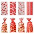 thumbnail image 1 of Nvzi 150 bolsas de celofán para caramelos navideños, bolsas de celofán para golosinas navideñas con lazos para recuerdos de fiestas navideñas, cuatro estilos de cabello mezclados E, 1 of 5