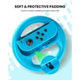 thumbnail image 4 of Volante compatible con Nintendo Switch Wheel, accesorios de uso familiar compatibles con los controladores JoyCon de Switch, paquete de 2 (azul y rojo), 4 of 5