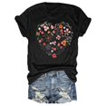 thumbnail image 2 of Womens Athletic Tops Women's Tan Raglan Shirt Women Loose Work Tops Women Shirts for Summer Workout Shirt Long Sleeves plus Size T Shirts with Tee Short Sleeve T Womens Black L, 2 of 4