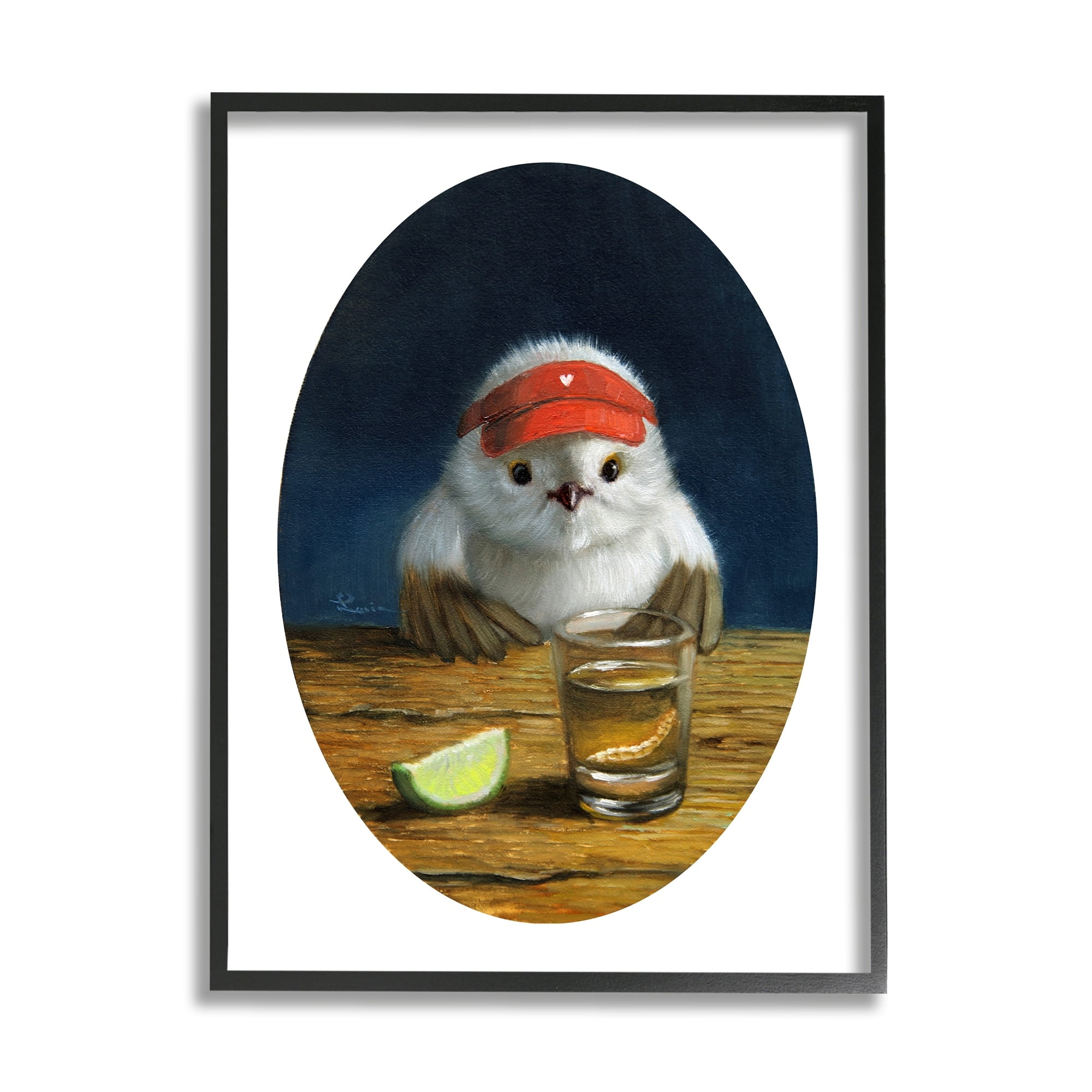 Stupell Industries Tequila Shot Bird Funny Animal Painting Alcohol, 24 x 30,Design by Lucia Heffernan