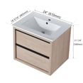 thumbnail image 7 of Holaki 24" Bathroom Vanity with 2 Soft Close drawers, White Ceramic Basin, 7 of 7