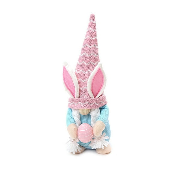 dajkiuy Easter Gnomes Plush Decoration,1 PCS Bunny Dolls with Easter Egg Handmade Faceless Elf Dwarf Spring Home Decor Gift for Kids Wife Daughter,Table Ornaments Tiered Tray