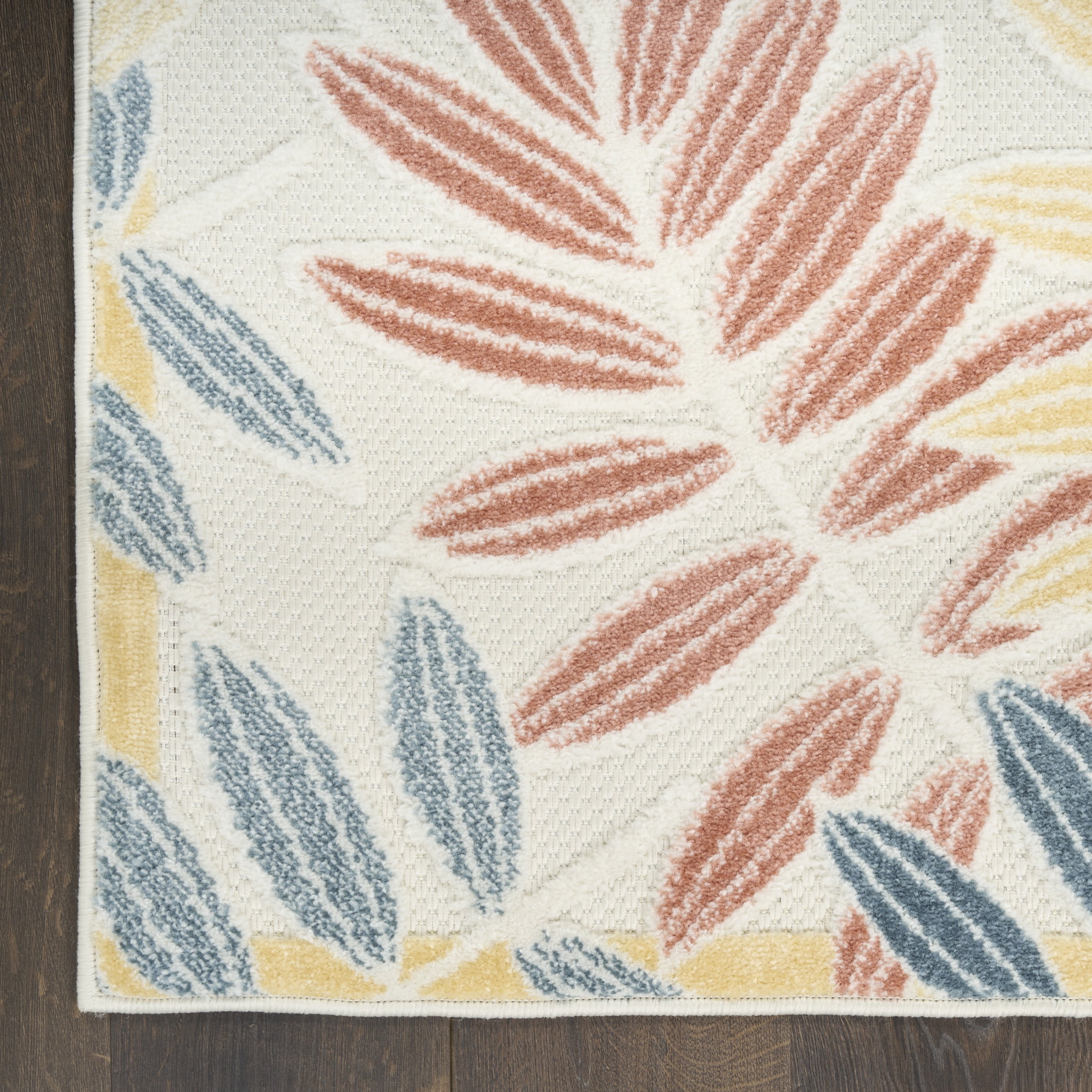 Nourison Aloha 9' x 12' Ivory Blue Modern Rug