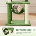 thumbnail image 6 of YYEAN 61" Large Cat Tree Tower for Indoor Cats with DIY Green Leaves Scratching Post Multi Soft Hang Ball Plush Cat House Furniture 360° Rotating Cat Scratch Board with Hammock-Light Green, 6 of 7