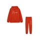 thumbnail image 4 of UKAP Ropa de descanso para mujer, sudaderas con capucha, sudaderas y pantalones de chándal, conjunto de 2 piezas con estampado de letras, mono deportivo para salón, 4 of 4