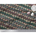 thumbnail image 3 of Soimoi Velvet Fabric Diamond Shape & Floral Artistic Print Sewing Fabric Yard 58 Inch Wide, 3 of 4