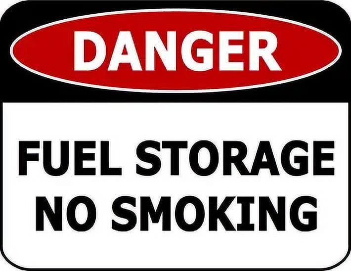 PCSCP Danger Fuel Storage No Smoking 11.5 inch 9 inch Laminated OSHA