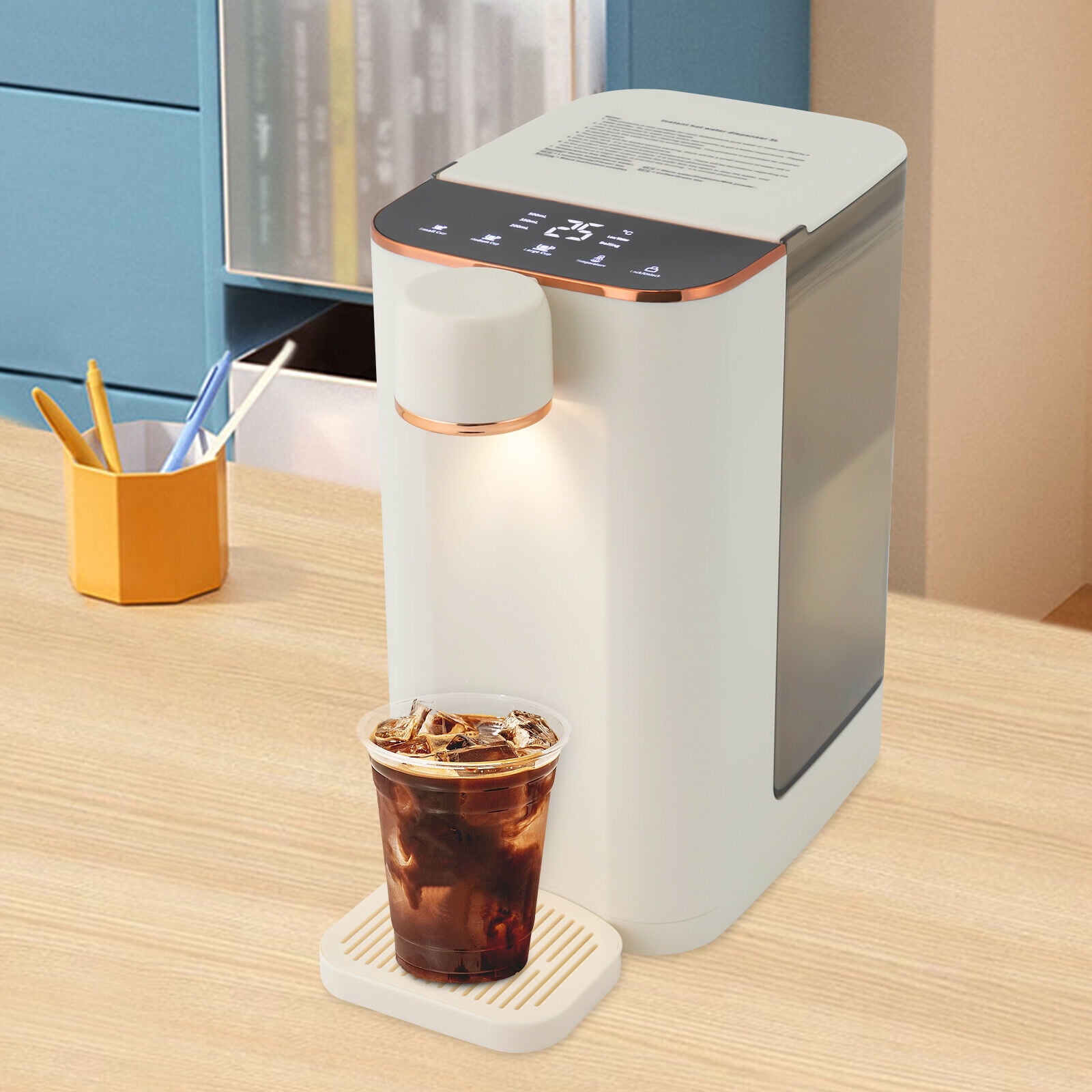 3L Instant Hot Water Dispenser Electric Countertop Water Dispenser for Home Office 1600W