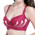 thumbnail image 3 of Women Lace Bra 3/4 Cup Lace Push up Bralette Plus Size Sexy Underwear Bras Thin Section Cup Bra, 3 of 9
