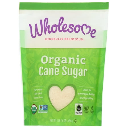 Wholesome! Organic Cane Sugar, Evaporated Cane Juice, 16 Oz