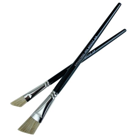 UPC: 0813043014664 | Enkaustikos Angled Hog Bristle Brush  1/2in