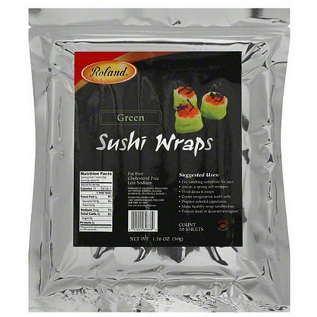 Generic Roland Green Sushi Wraps, 20 Count, 1.76