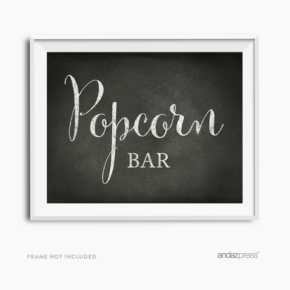 Popcorn Bar Vintage Chalkboard Wedding Party Signs