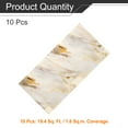 thumbnail image 3 of Uxcell 10pcs Peel and Stick Wall Panels 23.6" x 11.8" Skin Feel Brick Wallpapers (19.4 Sq. Ft. / 1.8 Sq.m. Coverage) Marble Tiles Adhesive Backsplash, Dawn, 3 of 6