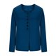 thumbnail image 5 of Sudadera con capucha de viaje,Chaqueta tipo cárdigan con cuello en U para mujer, chaqueta de manga larga con botones, top de punto informal para usar en casa, sopatenor, 5 of 9
