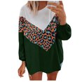 thumbnail image 2 of AOOCHASLIY Sweaters Fall Clearance Womens Fashion Leopard Print Comfortable Long Sleeves Sweater Tops, 2 of 4