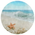thumbnail image 3 of Ocean Beach Round Area Rugs for Bedroom Living Room, 3FT Soft Comfy Indoor Circle Carpets, Carpet Home Decor Floor Mat, 3 of 6