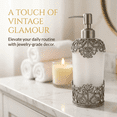 thumbnail image 3 of Decozen Gifts for Mom - Premium Frosted Glass Lotion Dispenser for Mother's Day Gifts, Bathroom Decor, Soap Dispenser, Glass Pump Bottle, Liquid Hand Soap Bottle - Mothers Day Decor, 3 of 6