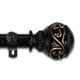 thumbnail image 2 of Claudia 1" Curtain Rod 48-84 inch - Black, 2 of 2