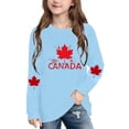 thumbnail image 1 of Amzcrzy T-Shirts Feuille d'Érable pour Garçons et Filles Mode Confortables Tout-Petits Ados T-Shirts en Coton Décontractés Manches Longues Col Rond T-Shirts Graphiques 11 Ans, 1 of 8