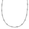 thumbnail image 1 of White Sterling Silver necklace Cable Fancy CZ Cubic Zirconia Clear 36 in 4 mm, 1 of 3
