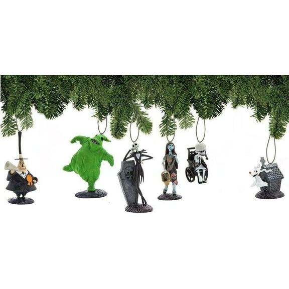Nightmare Before Christmas 6 pc Ornament Set Figure Figurine Pvc 4” Charms New