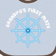 thumbnail image 4 of Inktastic Grandpas First Mate Sailing Nautical Boys Boys Baby Bib, 4 of 4