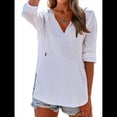 thumbnail image 1 of Sudadera con Capucha para Mujer, de Larga, Cuello en V y Bolsillos, para Playa S, 1 of 8