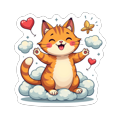 thumbnail image 4 of cartoon CatStickers Stickers, Waterproof CatStickers Sticker for Water Bottle Laptop Phone Cases Planner Skateboard Luggage Helmet Party Favor Decor, Ideal for Adults Teens Teacher Rewards, 4 of 9