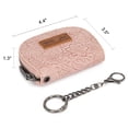 thumbnail image 4 of Wrangler Floral Tooling Small Keychain Wallet for Women RFID Blocking Credit Card Holder and Coin Purse, Dark Pink, 4 of 7