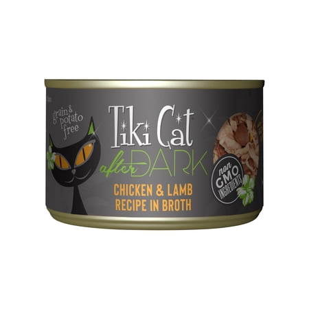Tiki Cat After Dark Whole Foods Wet Cat Food, Chicken & Lamb, 5.5 oz. Can