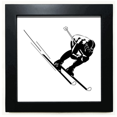 thumbnail image 1 of Black Sport Skiing Pattern Illustration Black Square Frame Picture Wall Tabletop, 1 of 3
