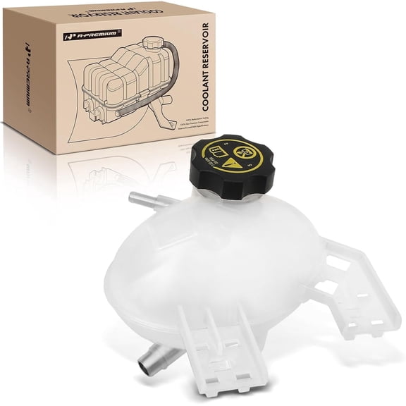 A-Premium Coolant Recovery Overflow Reservoir Tank [with Cap] Compatible with Jeep Renegade 2015-2021 1.3L 1.4L 2.4L & Fiat 500X 2016-2018 - Front Side
