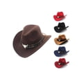 thumbnail image 2 of New Ethnic Style Western Cowboy Hat Man/Women‘s Wool Hat Jazz Hat Western Cowboy Hat, 2 of 5