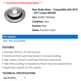 thumbnail image 2 of Rear Brake Rotor - Compatible with 2015 - 2017 NX200t 2016, 2 of 2