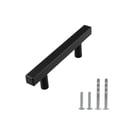 thumbnail image 2 of Modket M1610 Modern Euro Bar Cabinet Handle 304 Stainless Steel — 5" Overall Length, 3" (76mm) Hole Centers, Matte Black— 1-Pack, 2 of 6