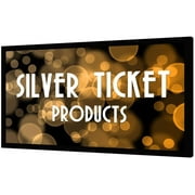 Silver Ticket Products STR Series 6 Piece Home Theater Fixed Frame 4K / 8K Ultra HD, HDTV, HDR & Active 3D Movie Projection Screen, 16:9 Format, 92" Diagonal, Silver Material STR-16992-S