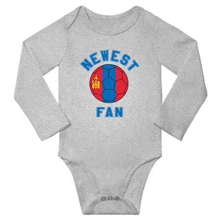 

Newest Mongolia Soccer Football Fan Baby Long Sleeve One-pieces (Gray 24 Months)