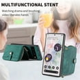 thumbnail image 3 of for Google Pixel 7 Pro Wallet Case, Crossbody Phone Purse with Card Holder for Women, Zipper PU Leather Carrying Cover Gift with Shoulder Strap Kickstand Anti-drop for Google Pixel 7 Pro - Green, 3 of 10