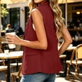 thumbnail image 5 of Betivan Summer Women's Sleeveless Vest Tops Lightweight Breathable Lined Trendy Casual Work Office Blazer Pockets, 5 of 8