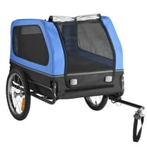 KFFKFF Dog Bike Trailer, Holds Up to 88 lbs, Bicycle Carrier for Small and Large Pets, Foldable Frame with Quick-Release Wheels, Universal Bike Hitch, Reflectors, Safety Flag, and Built-In Leash