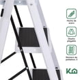 thumbnail image 3 of Escalera De Acero Tijera Plegable Kingshouse 3 Escalones blanco 1, 3 of 8