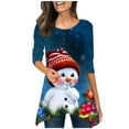 thumbnail image 1 of Tops Para Mujer Blusa de Navidad Camisas de Manga Larga Camiseta Casual Con Estampado de Cuello Redondo de Moda de Otoño Odeerbi  ODB169878, 1 of 5